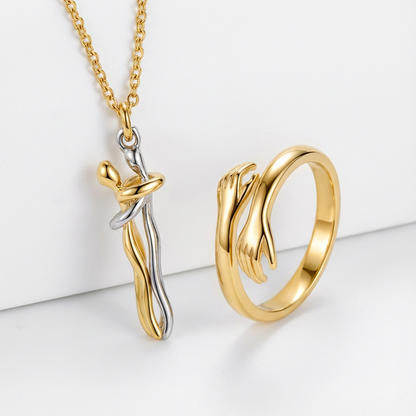 Collar & Anillo Abrazo Eterno - Black Friday Special