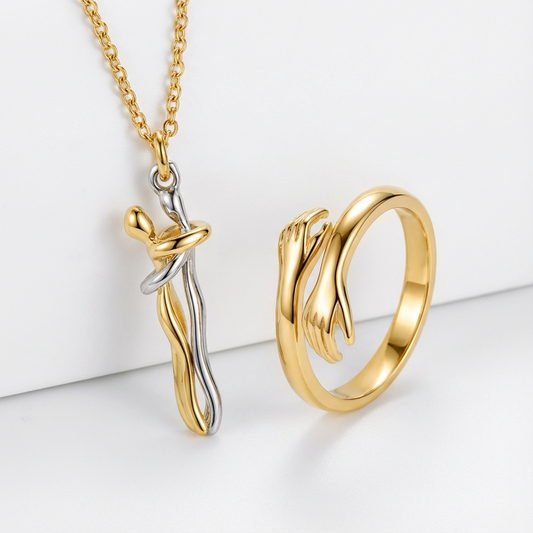 Collar & Anillo Abrazo Eterno - Black Friday Special